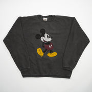 Vintage Washed Grey Mickey Mouse Crewneck (L)