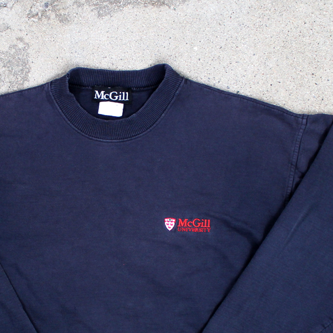 Vintage 90s McGill Embroidered Crewneck (L) | Rebalance Vintage.