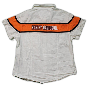Vintage Harley Racing Button Up Short Sleeve | Rebalance Vintage.