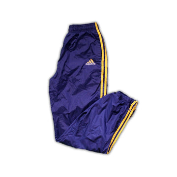 Vintage Blue + Yellow Adidas Windbreaker Pants | Rebalance Vintage.