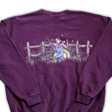 Vintage Maroon Northern Reflection Farm Crewneck | Rebalance Vintage.