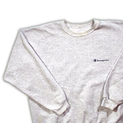 Vintage Light Grey Champion Spell Out Crewneck