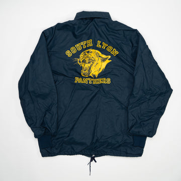 VIntage 70s Navy South Lyon Panthers Coach Windbreaker (L) | Rebalance Vintage.