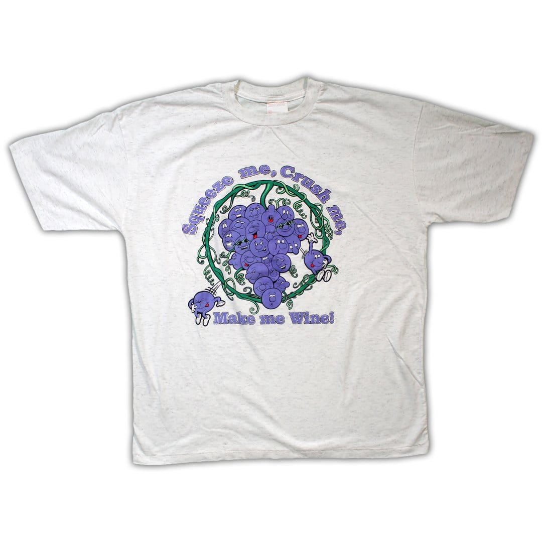 Vintage 90s 'squeeze me, crush me, make me wine' Tee | Rebalance Vintage.