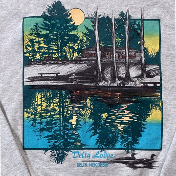 Vintage 90s Delta Lodge Wisconsin Crewneck | Rebalance Vintage.