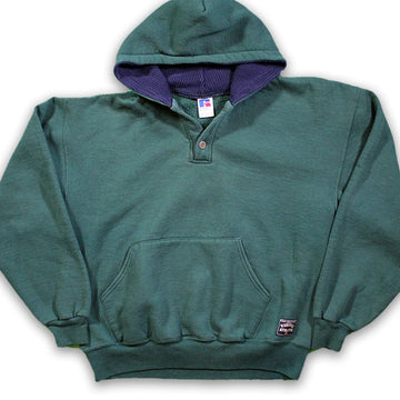 Vintage 90s Green Russell Athletics Hoodie | Rebalance Vintage.