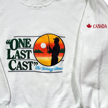 Vintage One Last Cast Fishing Show Canada Crewneck | Rebalance Vintage.