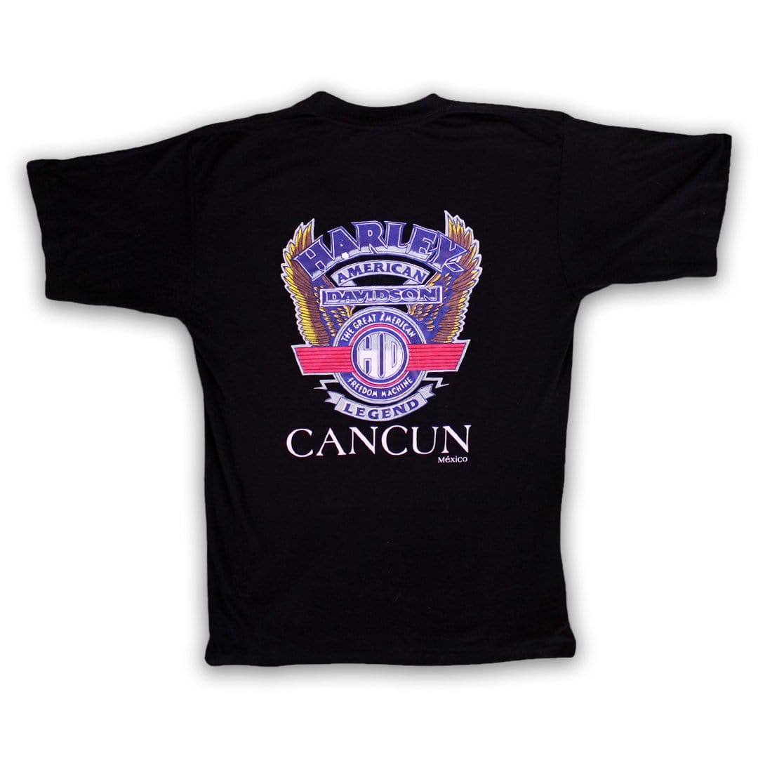 Vintage 90s Harley Davidson Cancun Tee (M) | Rebalance Vintage.