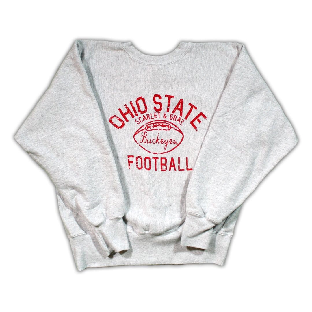 Vintage Ohio State Scarlett Football Crewneck | Rebalance Vintage.