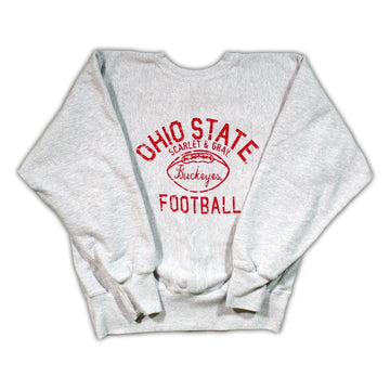 Vintage Ohio State Scarlett Football Crewneck | Rebalance Vintage.