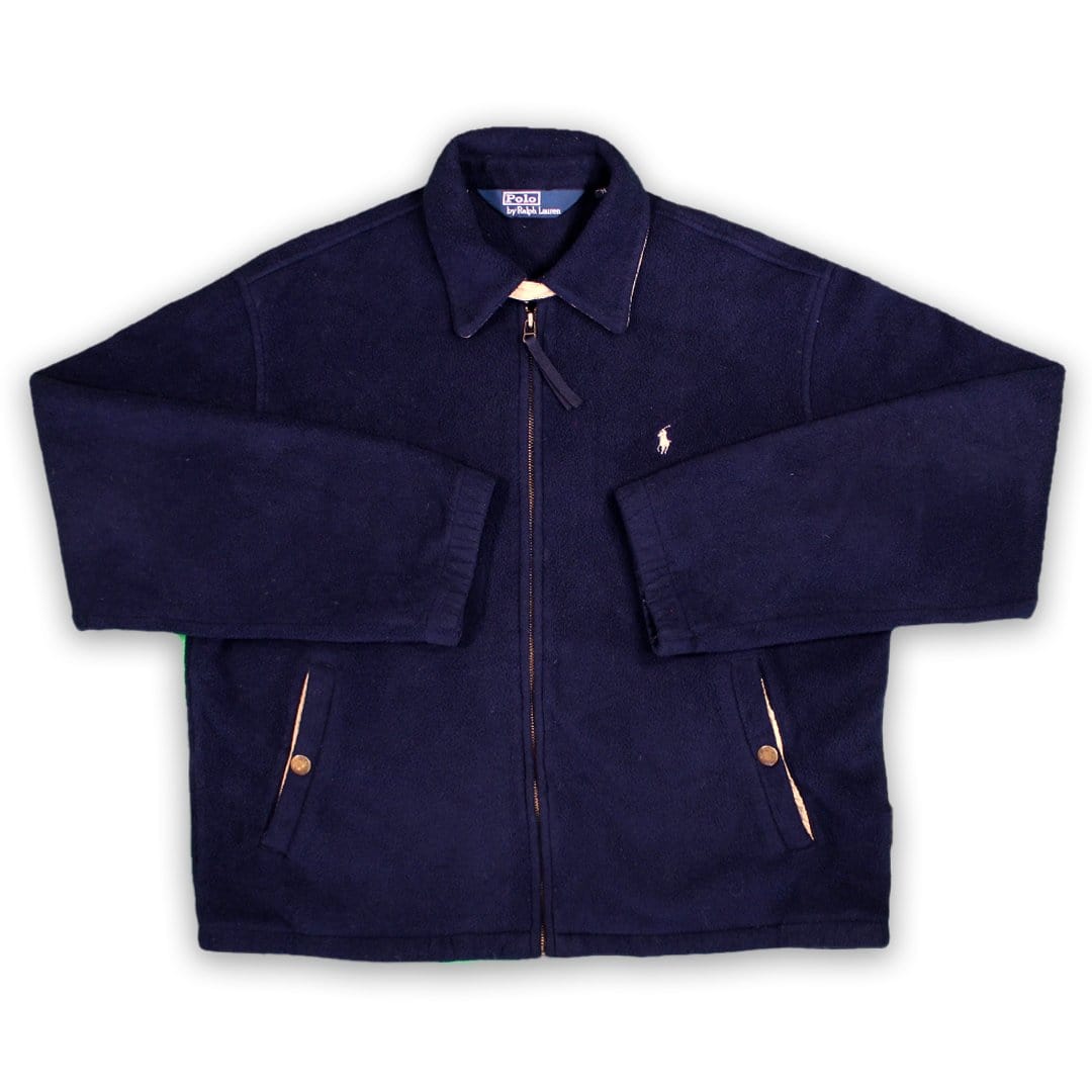 Vintage Navy Blue Polo RL Fleece Jacket | Rebalance Vintage.