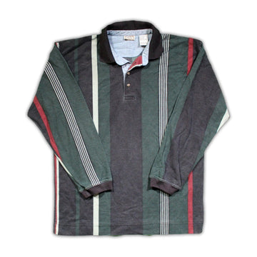 Vintage 90s Bugle Boys Striped Rugby Shirt | Rebalance Vintage.