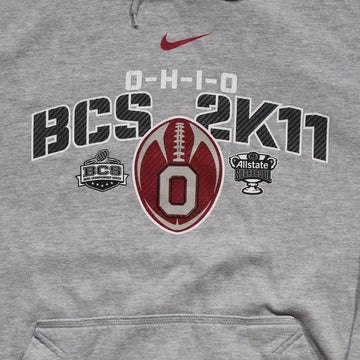 Vintage '11 Nike x Ohio BCS Center Check Hoodie | Rebalance Vintage.