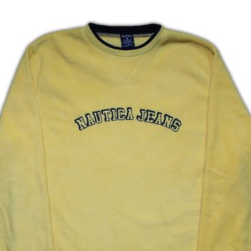 Vintage Yellow Nautical Jeans Fleece Sweater | Rebalance Vintage.
