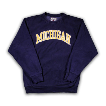 Vintage Blue + Yellow University of Michigan Crewneck | Rebalance Vintage.