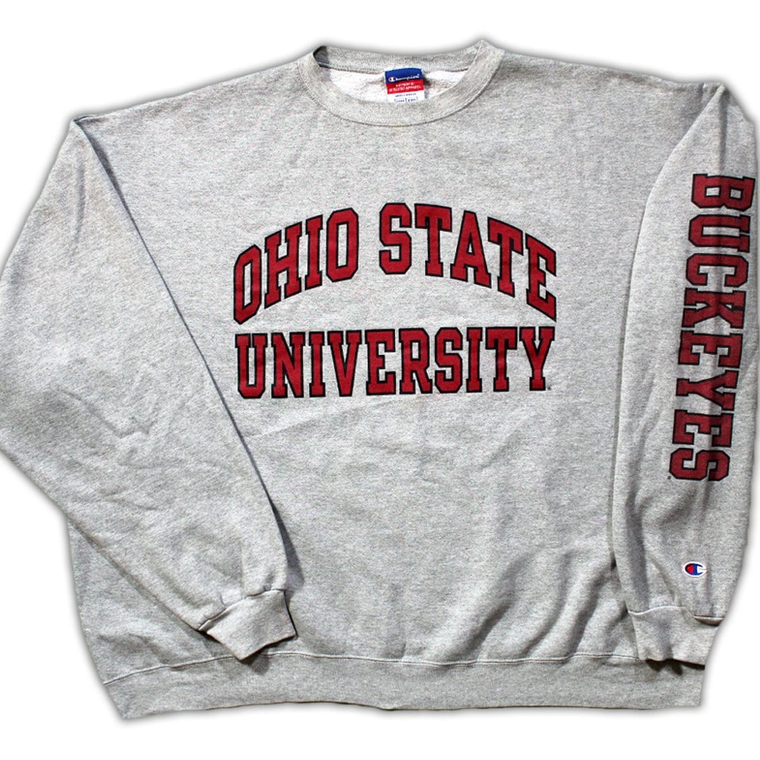 Vintage grey Ohio State University x Champion Crewneck | Rebalance Vintage.