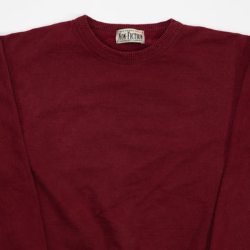 Vintage 90s Blank Red Non Fiction Crewneck (M) | Rebalance Vintage.