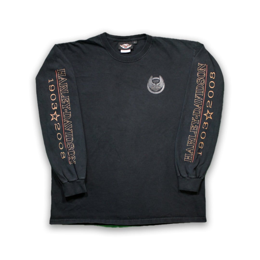 Vintage '08 Harley Davidson 105 Year Anniversary Long Sleeve | Rebalance Vintage.