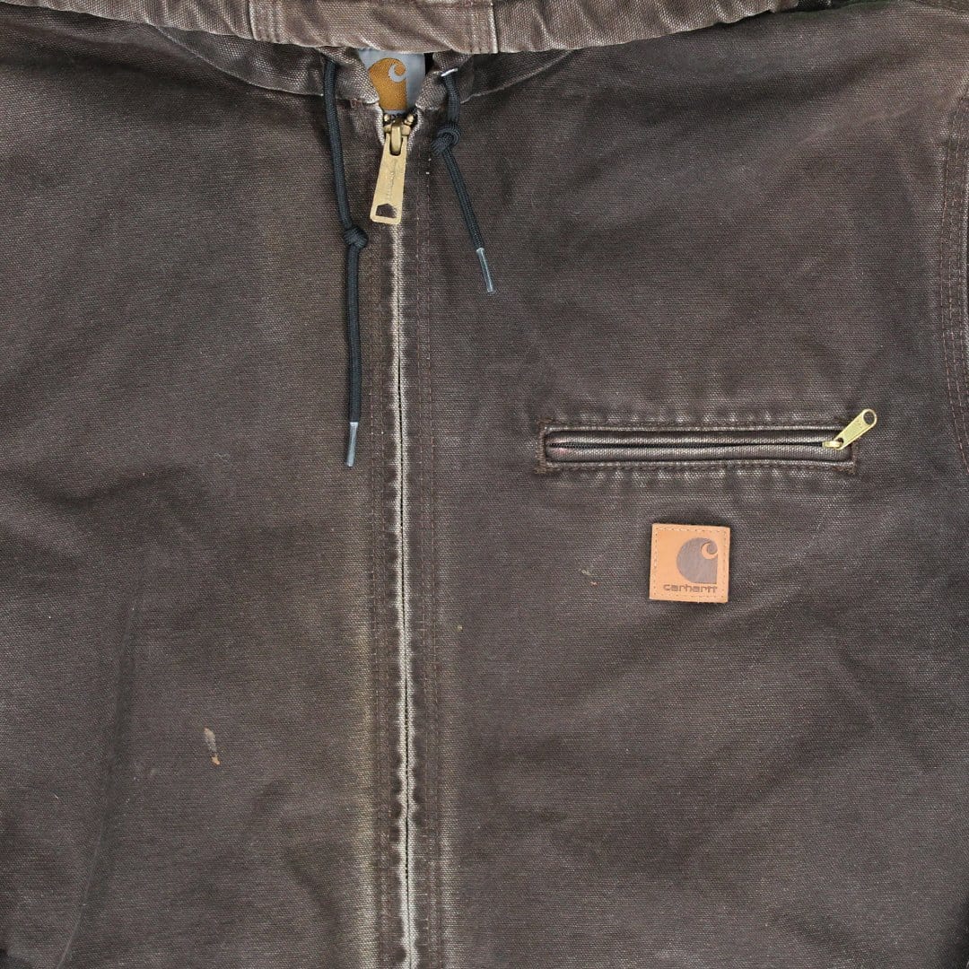 Vintage Brown Carhartt Hooded Jacket | Rebalance Vintage.