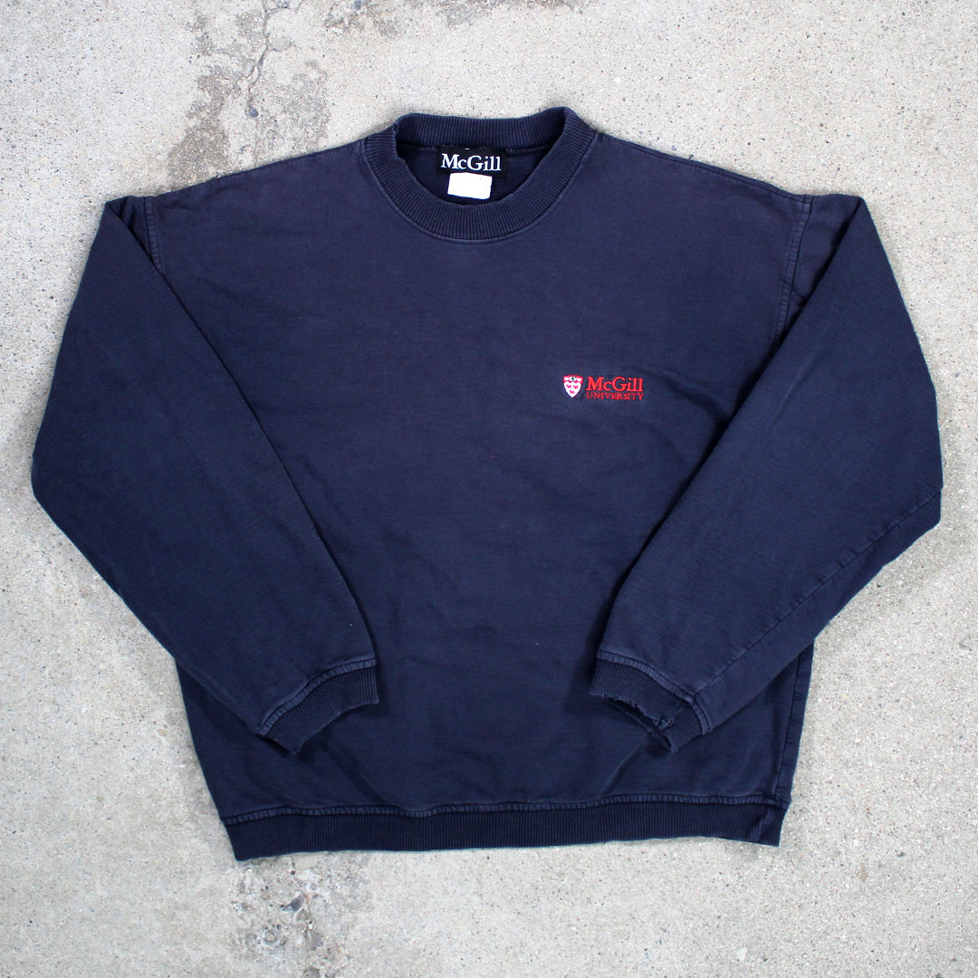 Vintage 90s McGill Embroidered Crewneck (L) | Rebalance Vintage.