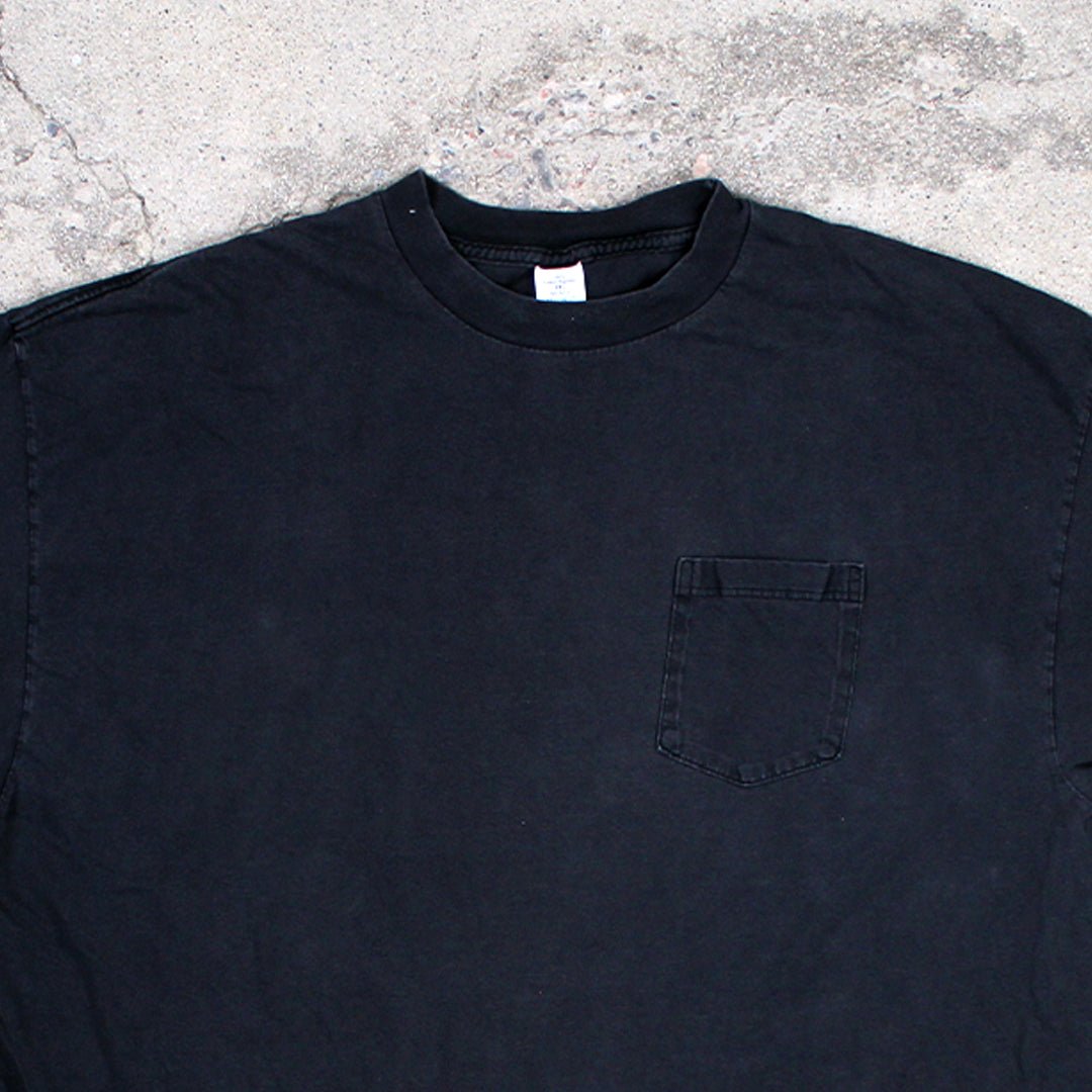 Vintage Black Blank Essentials Pocket tee (XL) | Rebalance Vintage.