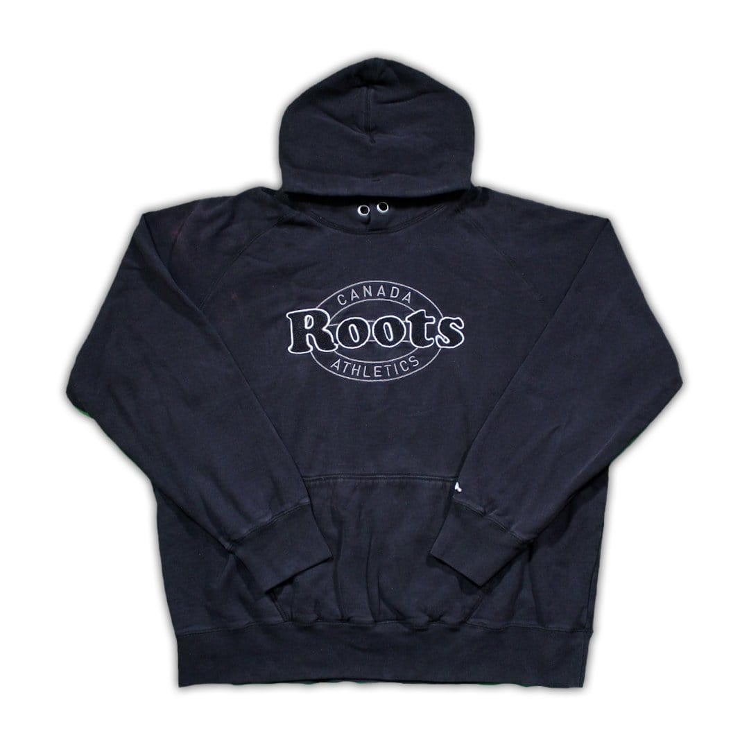 Vintage Black Roots Athletics Hoodie | Rebalance Vintage.