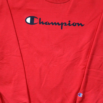 Vintage Red Champion Spell Out Crewneck | Rebalance Vintage.