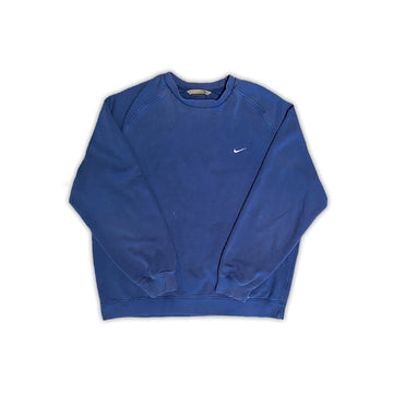 Vintage 00s Blue Nike Essential Crewneck | Rebalance Vintage.