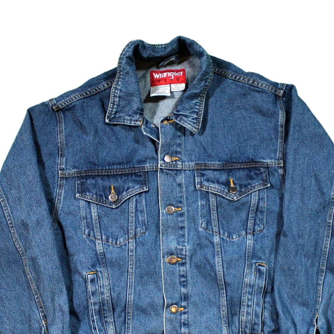 Vintage Dark Blue Wrangler Hero Jean Jacket | Rebalance Vintage.