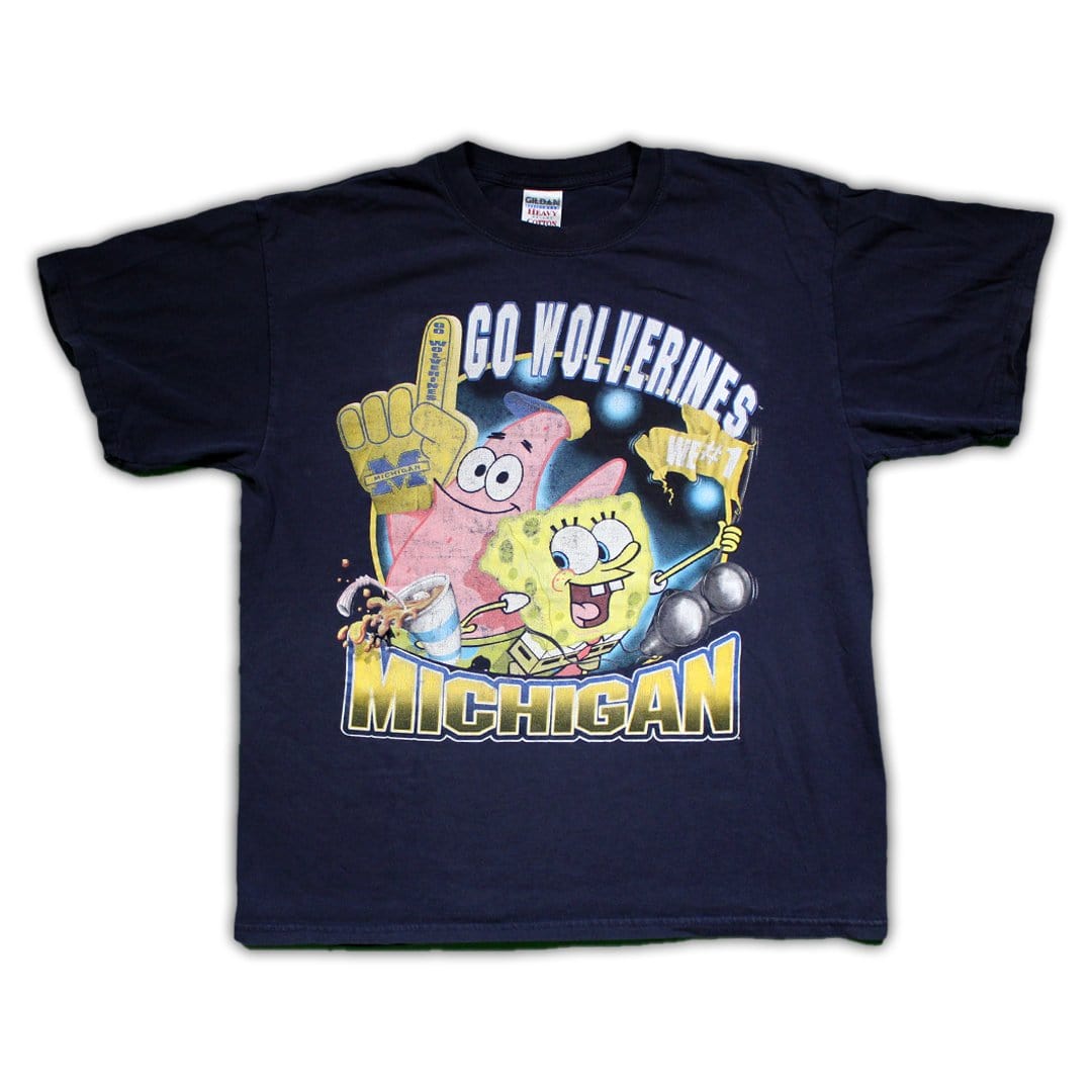 Vintage Michigan Wolverines x Sponge Bob Tee | Rebalance Vintage.