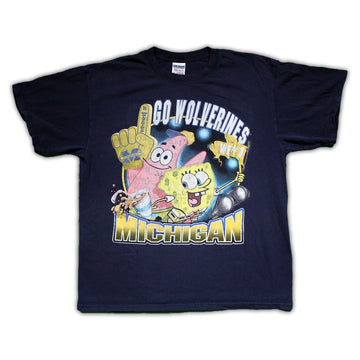 Vintage Michigan Wolverines x Sponge Bob Tee | Rebalance Vintage.