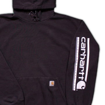 Vintage Y2K Black Carhartt Spell Out Hoodie | Rebalance Vintage.