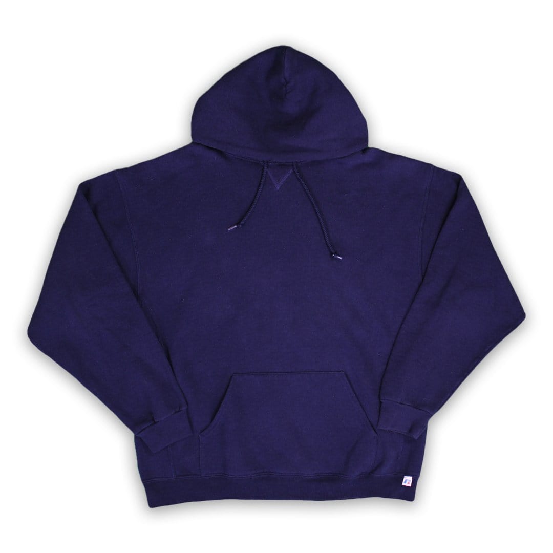 Vintage Dark Blue Russell Athletics Hoodie (XL) | Rebalance Vintage.