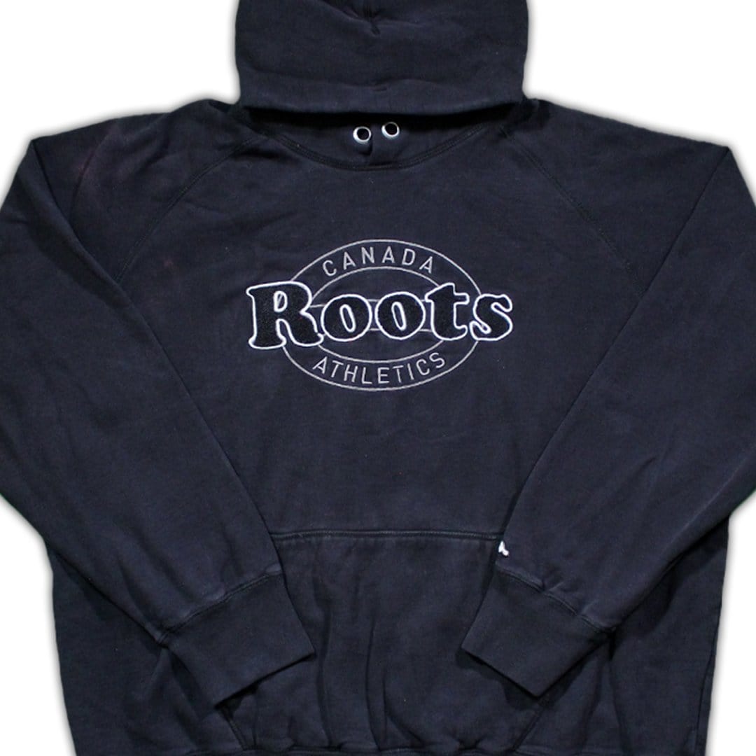 Vintage Black Roots Athletics Hoodie | Rebalance Vintage.
