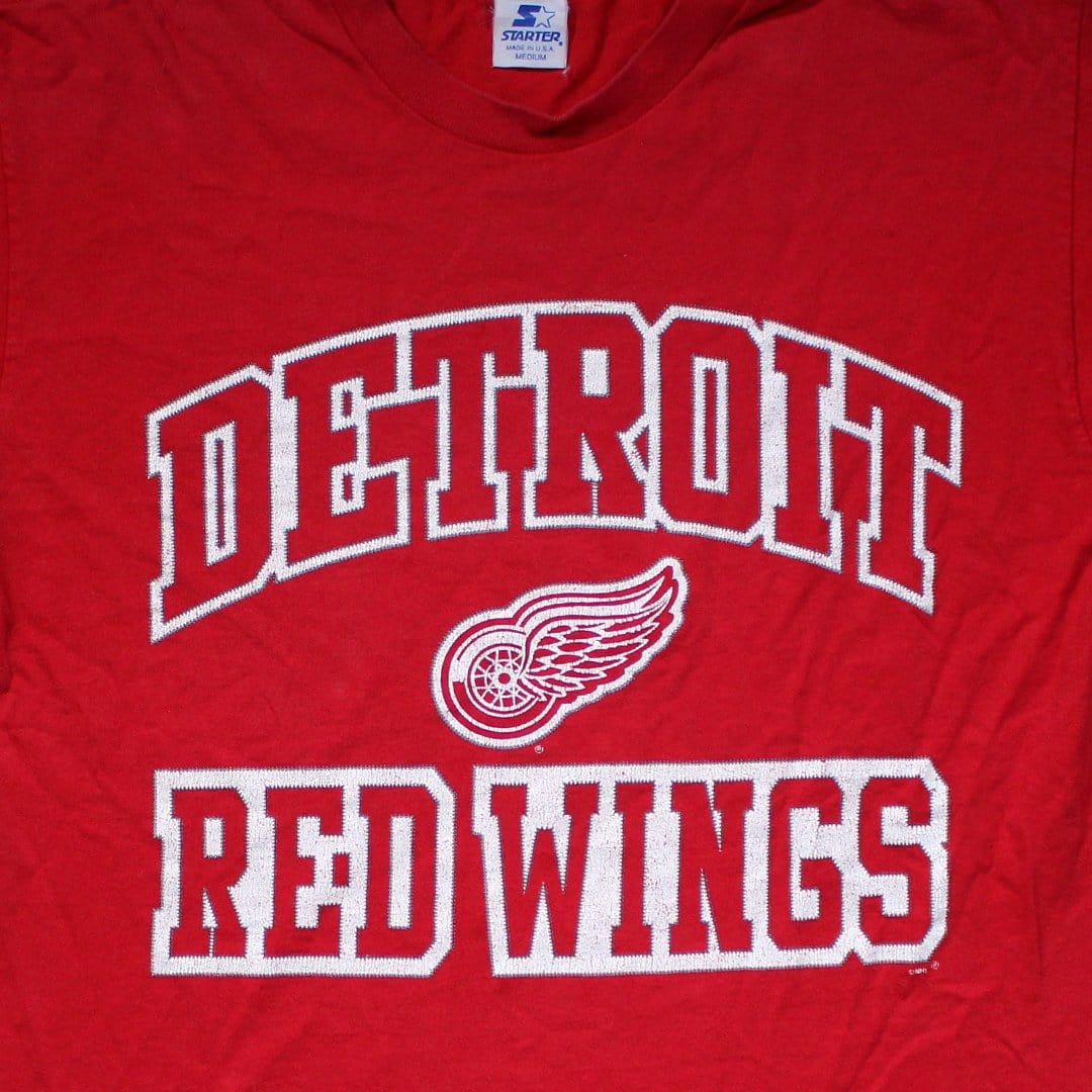 Vintage 90s Detroit Red Wings x Starter Tee (M) | Rebalance Vintage.