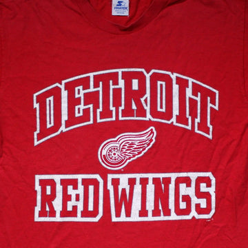 Vintage 90s Detroit Red Wings x Starter Tee (M) | Rebalance Vintage.