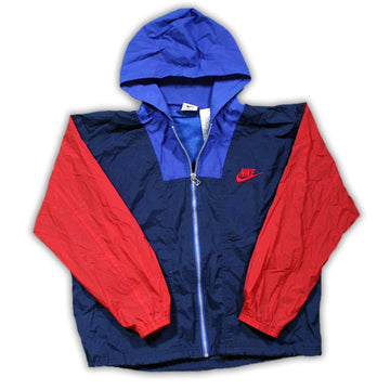 Vintage 90s Nike Tricolor Zip Windbreaker | Rebalance Vintage.