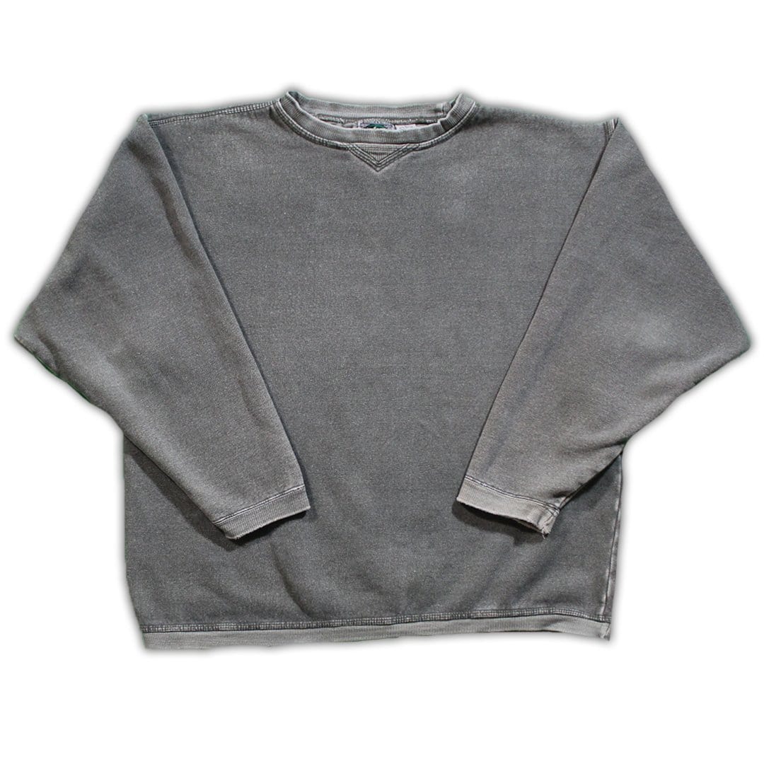 Vintage Green Essentials Distressed Crewneck | Rebalance Vintage.