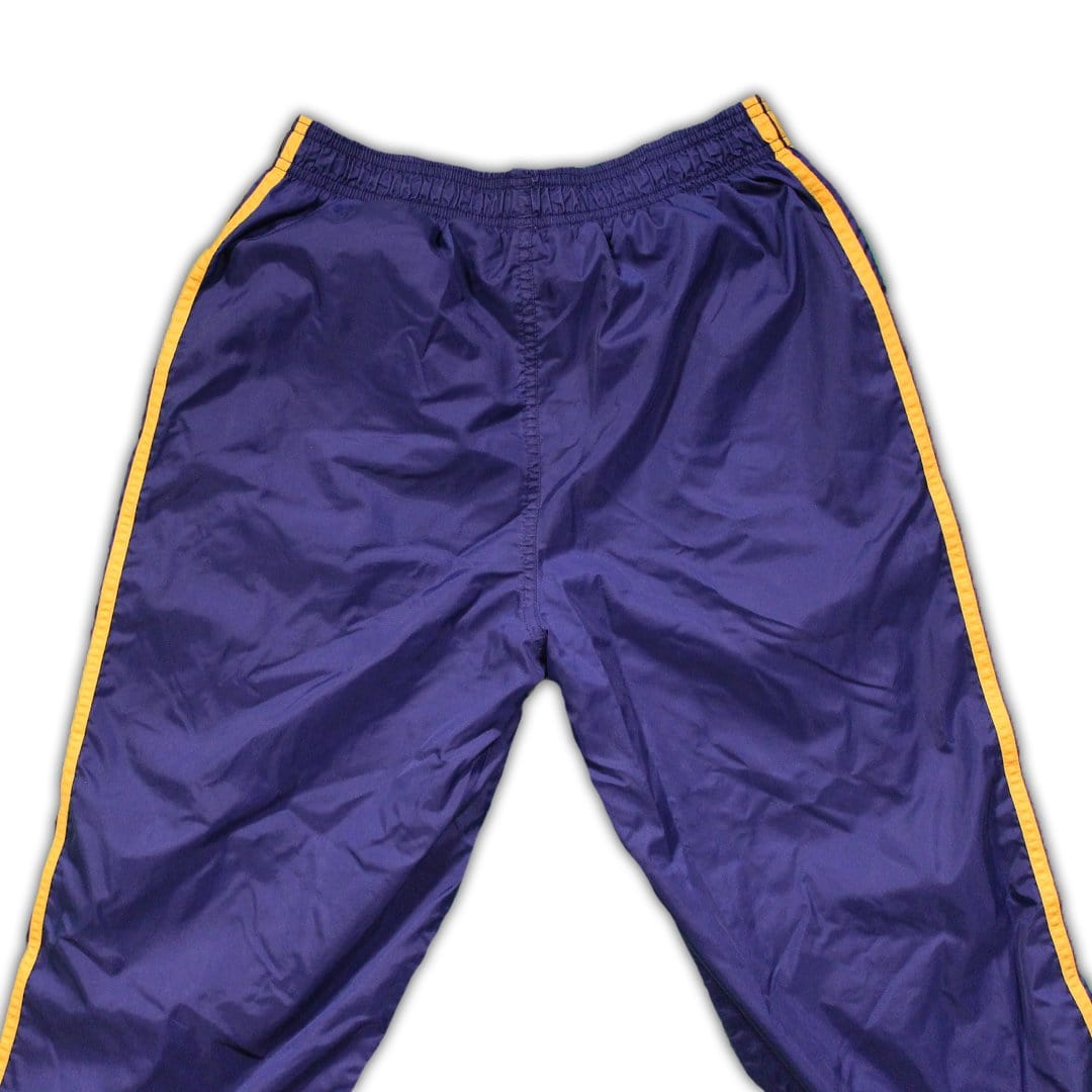 Vintage Blue + Yellow Adidas Windbreaker Pants | Rebalance Vintage.