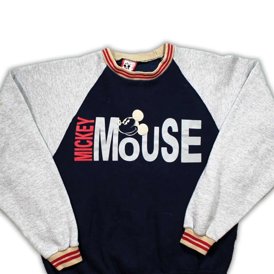 Vintage Mickey Mouse Tri Color Crewneck | Rebalance Vintage.