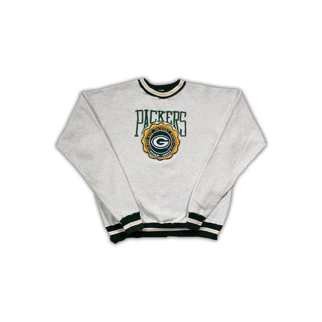 Vintage RARE Grey Packers Embroidered Crewneck | Rebalance Vintage.