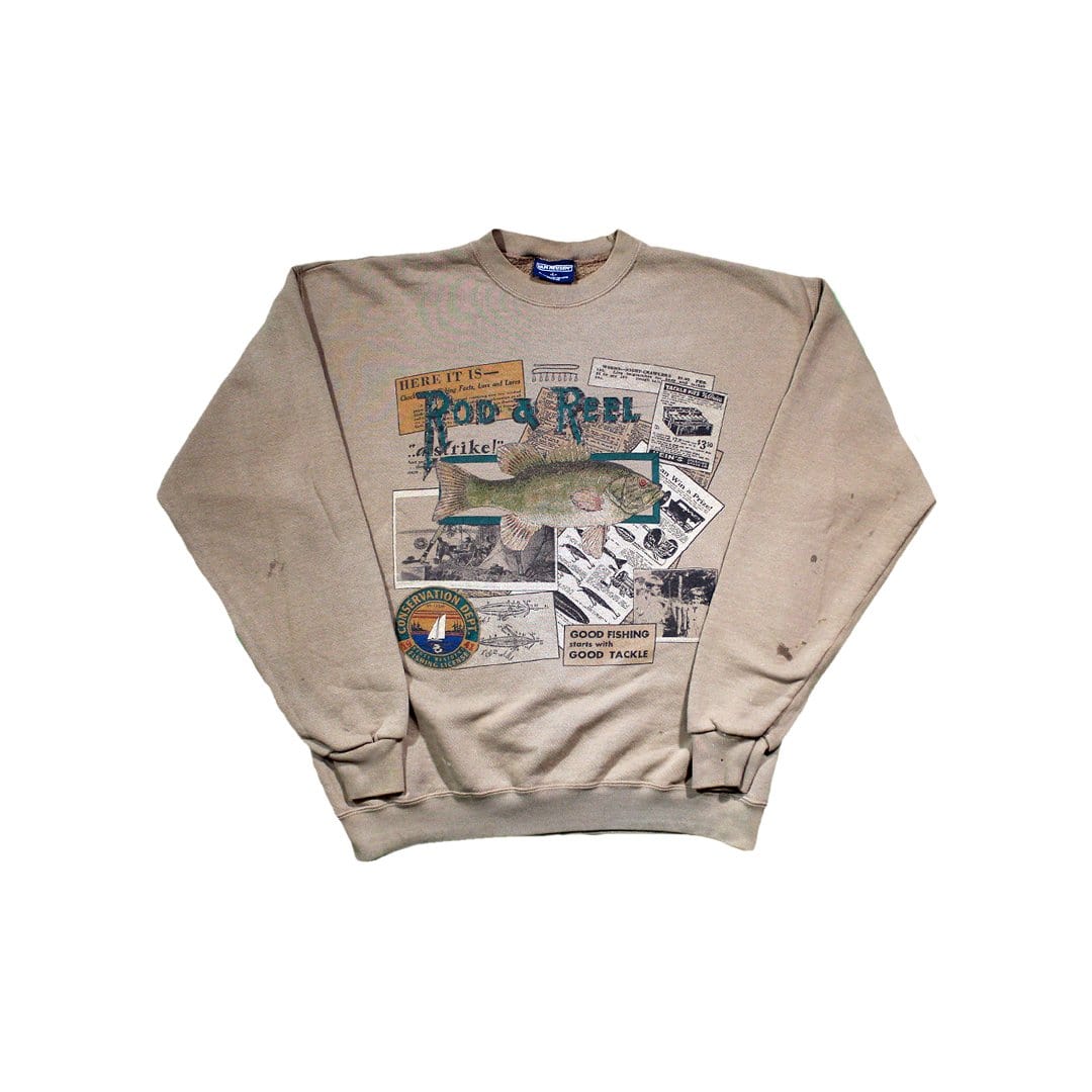 Vintage Rod & Reel Fishing Crewneck | Rebalance Vintage.