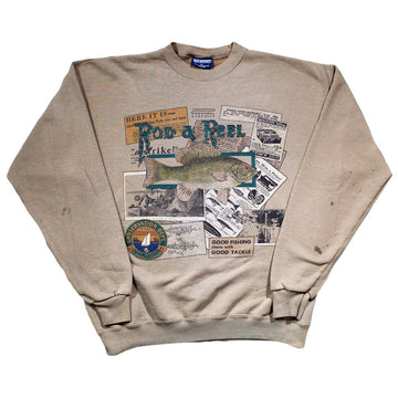 Vintage Rod & Reel Fishing Crewneck | Rebalance Vintage.