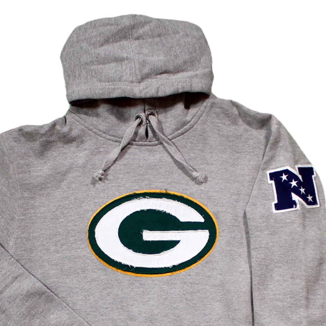Vintage Grey Packers Patch Hoodie | Rebalance Vintage.