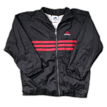 Vintage 00s Black + Red Adidas Windbreaker | Rebalance Vintage.