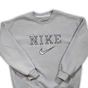 Vintage 90s Bootleg Nike Baby Blue Spell Out Crewneck