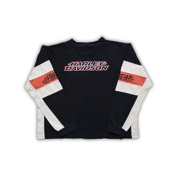 Vintage Harley Davidson Tricolor Long Sleeve | Rebalance Vintage.