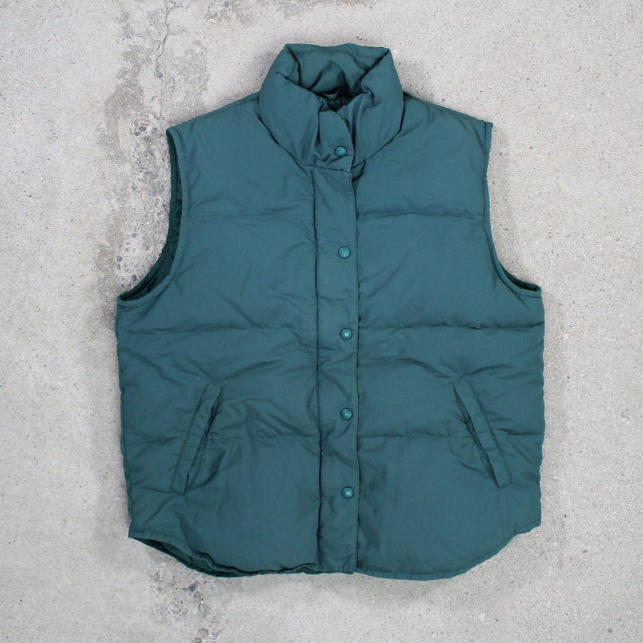 Vintage Green Eddie Bauer Puffer Vest | Rebalance Vintage.