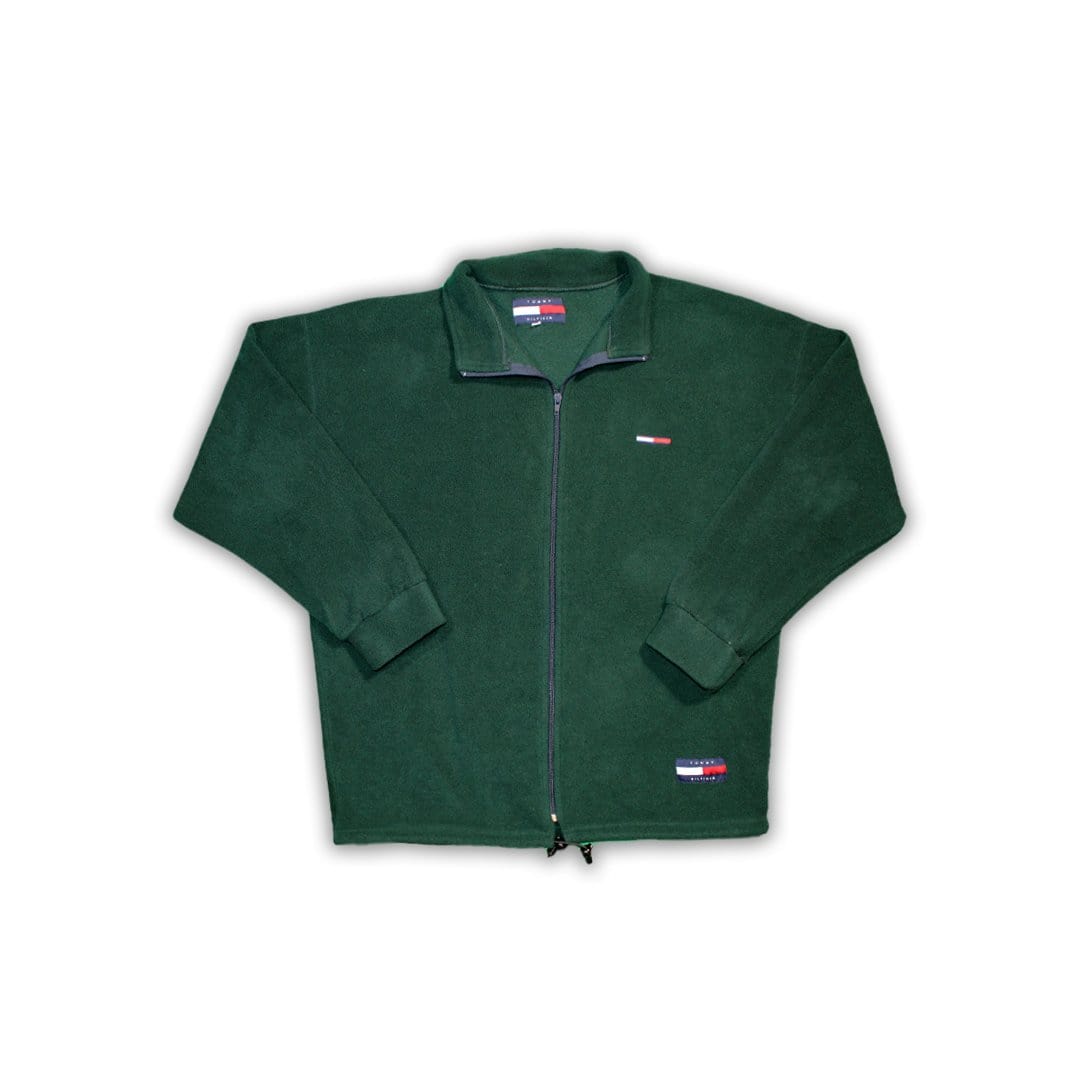 Vintage Tommy Green Zip Up Fleece | Rebalance Vintage.