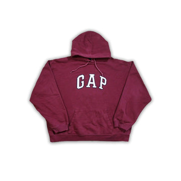 Vintage Maroon GAP Spell Out Hoodie | Rebalance Vintage.